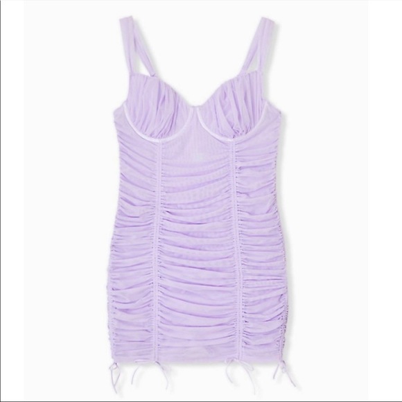 Torrid size 2 Purple lilac drawstring underwire chemise - Picture 1 of 8
